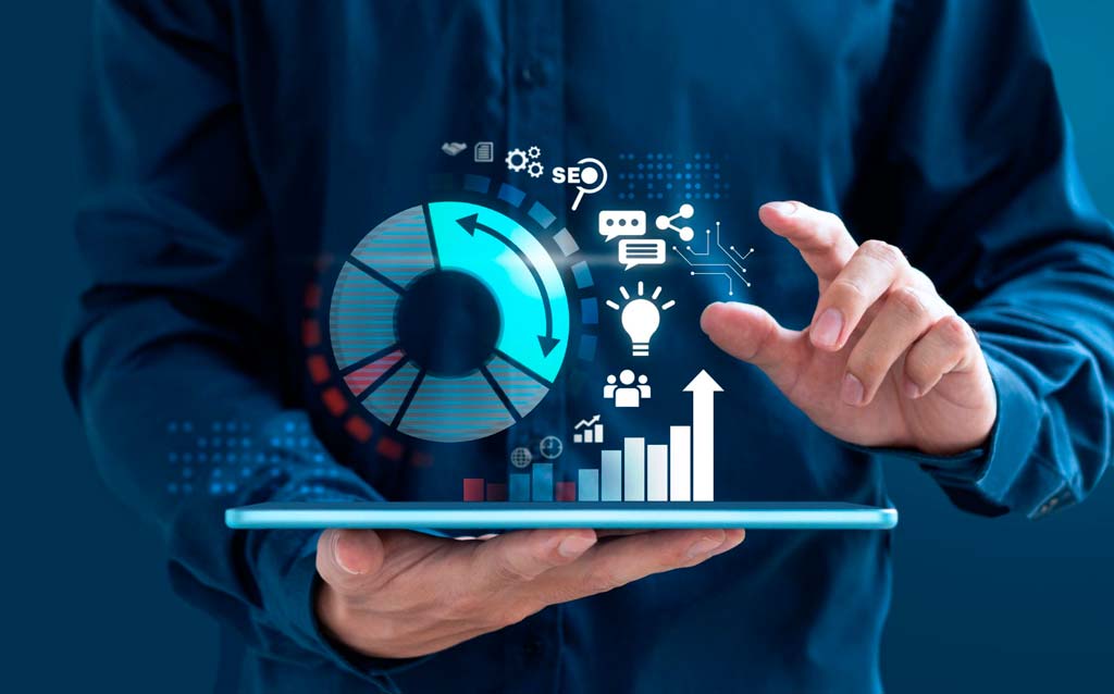 Concepto de medición de performance de marketing digital